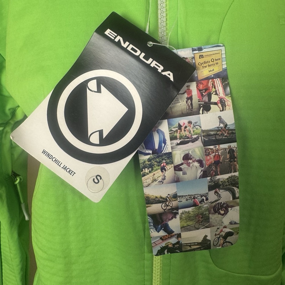 Endura Windchill Women's Small Cycling Marathon Jacket Lime Green Reflective NWT - Picture 2 of 10